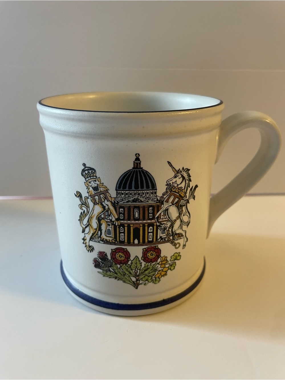 Vintage 1981 Denby England Royal wedding commemorative stoneware mug